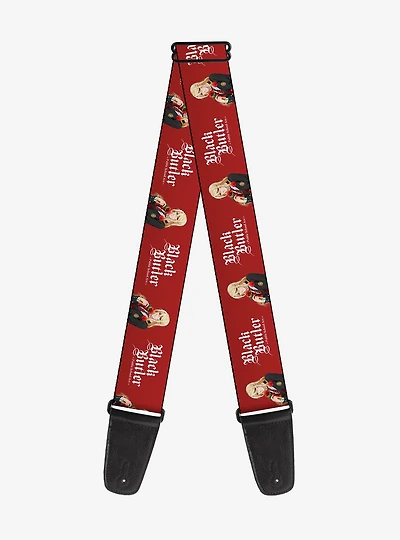 Black Butler Edgar Redmond Pose and Title Guitar Strap