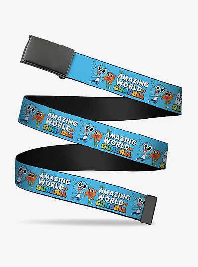 The Amazing World of Gumball Logo and Pose with Darwin Clamp Buckle Belt