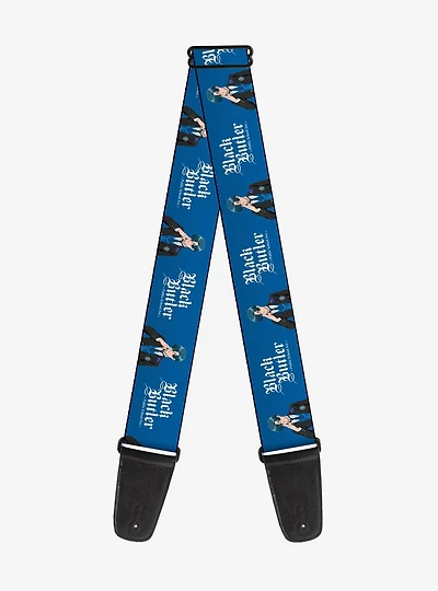 Black Butler Lawrence Bluewer Pose and Title Guitar Strap