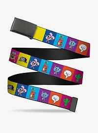 The Amazing World of Gumball Character Pose Blocks Multi Clamp Buckle Belt