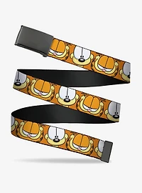 Garfield and Odie Faces Close Up Orange Clamp Buckle Belt