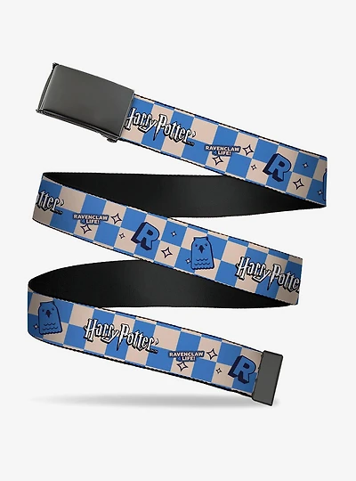 Harry Potter Ravenclaw Icons Checker Clamp Buckle Belt