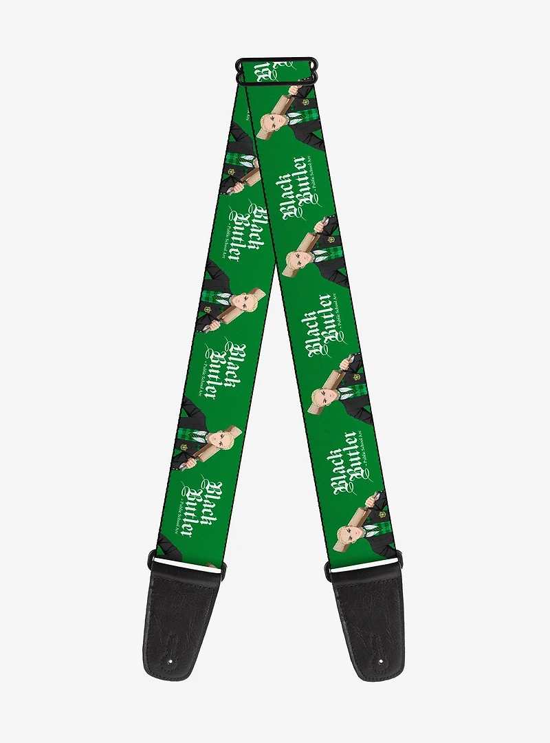 Black Butler Herman Greenhill Pose and Title Guitar Strap