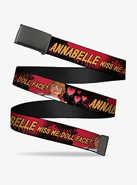 Annabelle Miss Me Doll Face Pose Clamp Buckle Belt
