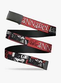 Annabelle Miss Me Eyes and Text Clamp Buckle Belt
