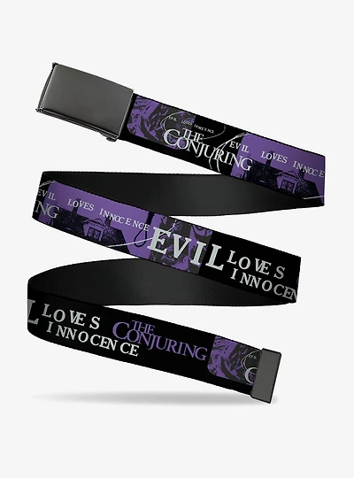 The Conjuring Evil Loves Innocence Clamp Buckle Belt
