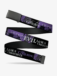 The Conjuring Evil Loves Innocence Clamp Buckle Belt
