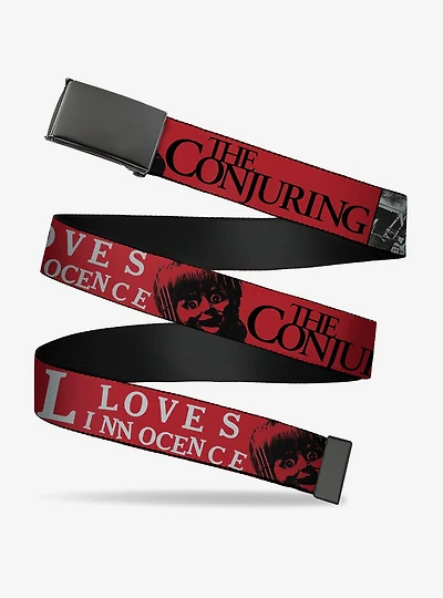 The Conjuring Evil Loves Innocence Annabelle Clamp Buckle Belt