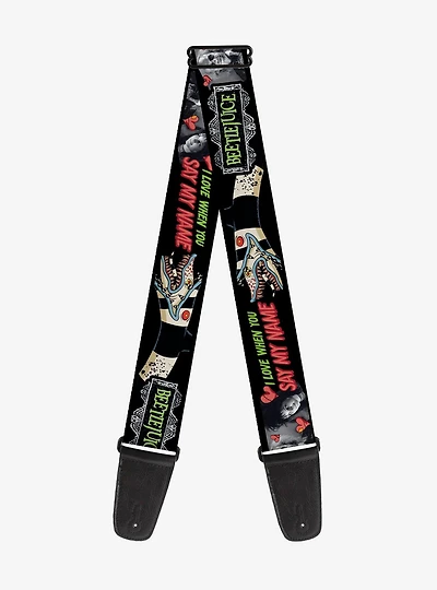 Beetlejuice I Love When You Say My Name and Sandworm Guitar Strap