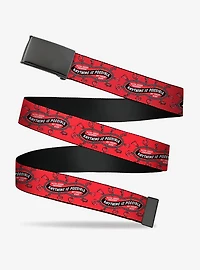 IT Welcome to Derry Anything Is Possible Charm Bracelet Red Clamp Buckle Belt