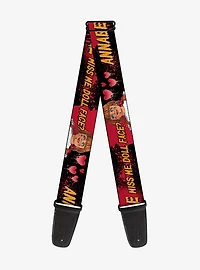 Annabelle Miss Me Doll Face Pose Guitar Strap