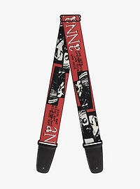 Annabelle Miss Me Eyes and Text Guitar Strap