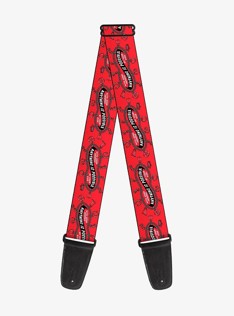 IT Welcome To Derry Anything Is Possible Charm Bracelet Red Guitar Strap
