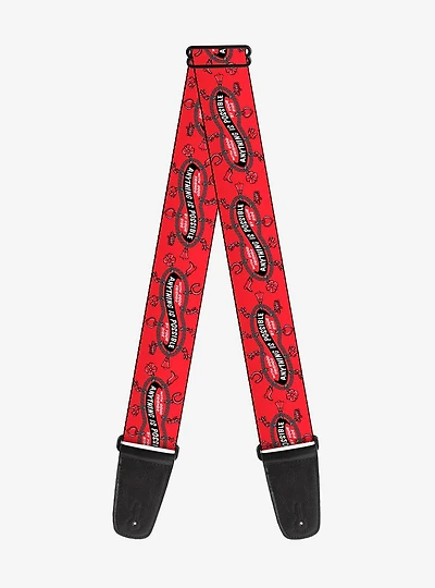 IT Welcome To Derry Anything Is Possible Charm Bracelet Red Guitar Strap