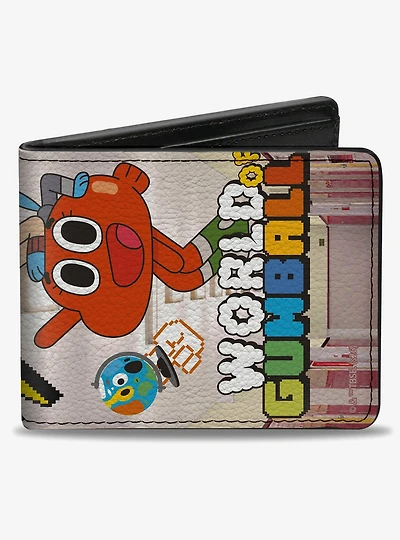 The Amazing World of Gumball Peace Pose with Darwin Bifold Wallet