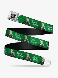 Black Butler Herman Greenhill Pose and Title Seatbelt Buckle Belt
