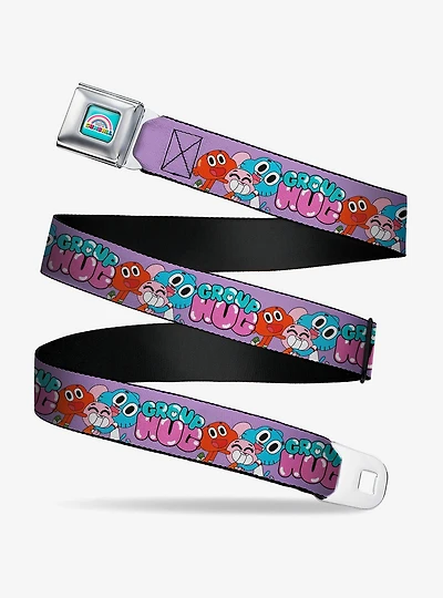 The Amazing World of Gumball Group Hug Characters Pose Seatbelt Buckle Belt