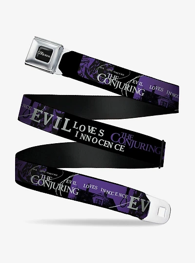 The Conjuring Evil Loves Innocence Seatbelt Buckle Belt