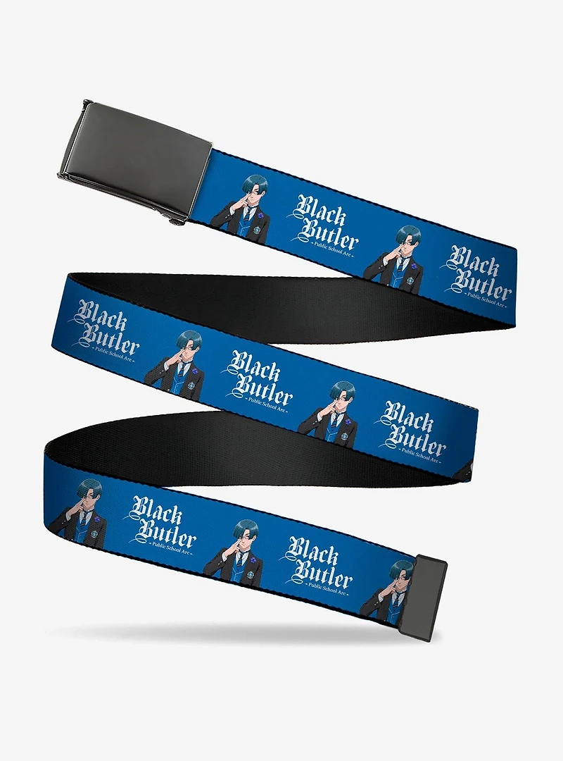 Black Butler Lawrence Bluewer Pose and Title Clamp Buckle Belt