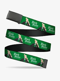 Black Butler Herman Greenhill Pose and Title Clamp Buckle Belt