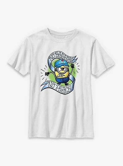 Minions No Bananas Peace Tattoo Style Youth T-Shirt