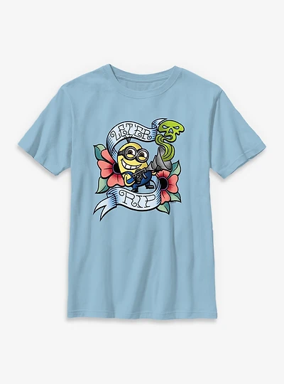Minions Let'er Rip Tattoo StyleYouth T-Shirt