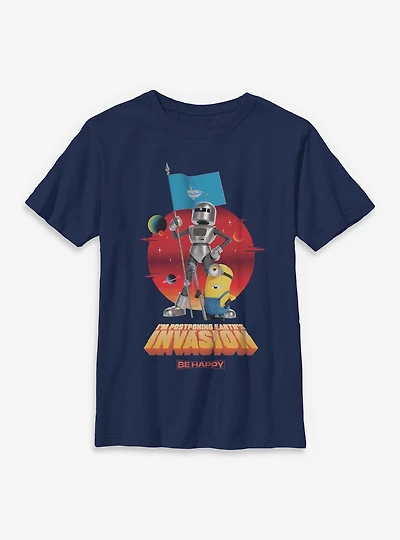 Minions I'm Postponing Earth's Invasion Youth T-Shirt