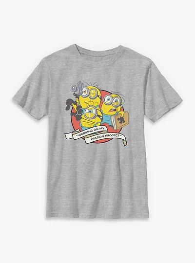 Minions Working On My Passion Project Youth T-Shirt