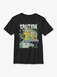 Minions Caution Content Creator Youth T-Shirt