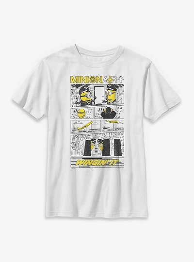 Minions Minion Air Winging It Comic Youth T-Shirt