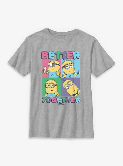 Minions Panels Better Together Youth T-Shirt