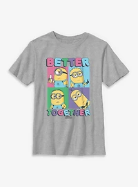 Minions Panels Better Together Youth T-Shirt