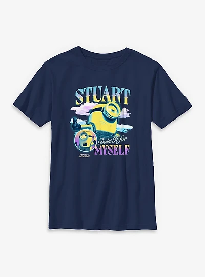 Minions Stuart Doin' It For Myself Youth T-Shirt
