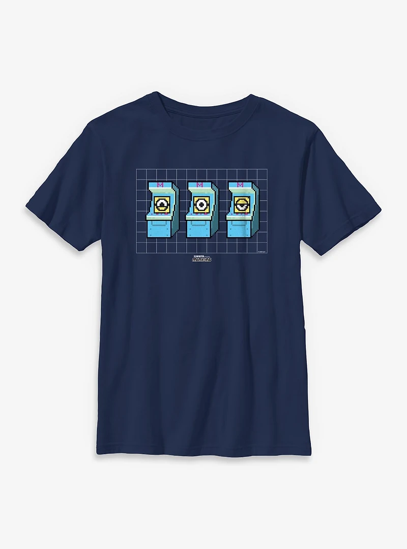 Minions 8Bit Arcade Games Youth T-Shirt