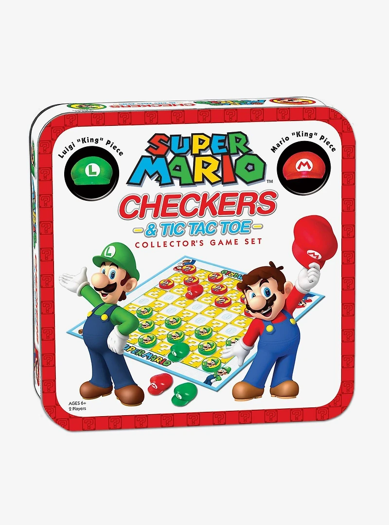 Nintendo Super Mario Bros. Checkers & Tic Tac Toe Set