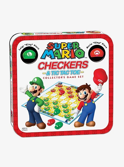 Nintendo Super Mario Bros. Checkers & Tic Tac Toe Set