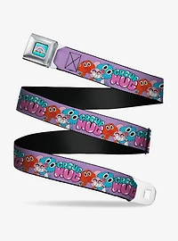 The Amazing World of Gumball Group Hug Characters Pose Youth Seatbelt Buckle Belt