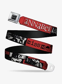 Annabelle Miss Me Eyes and Text Youth Seatbelt Buckle Belt