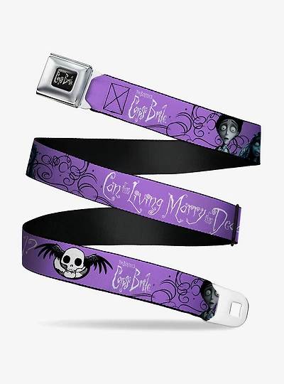 Corpse Bride Victor and Emily Living Marry the Dead Youth Seatbelt Buckle Belt