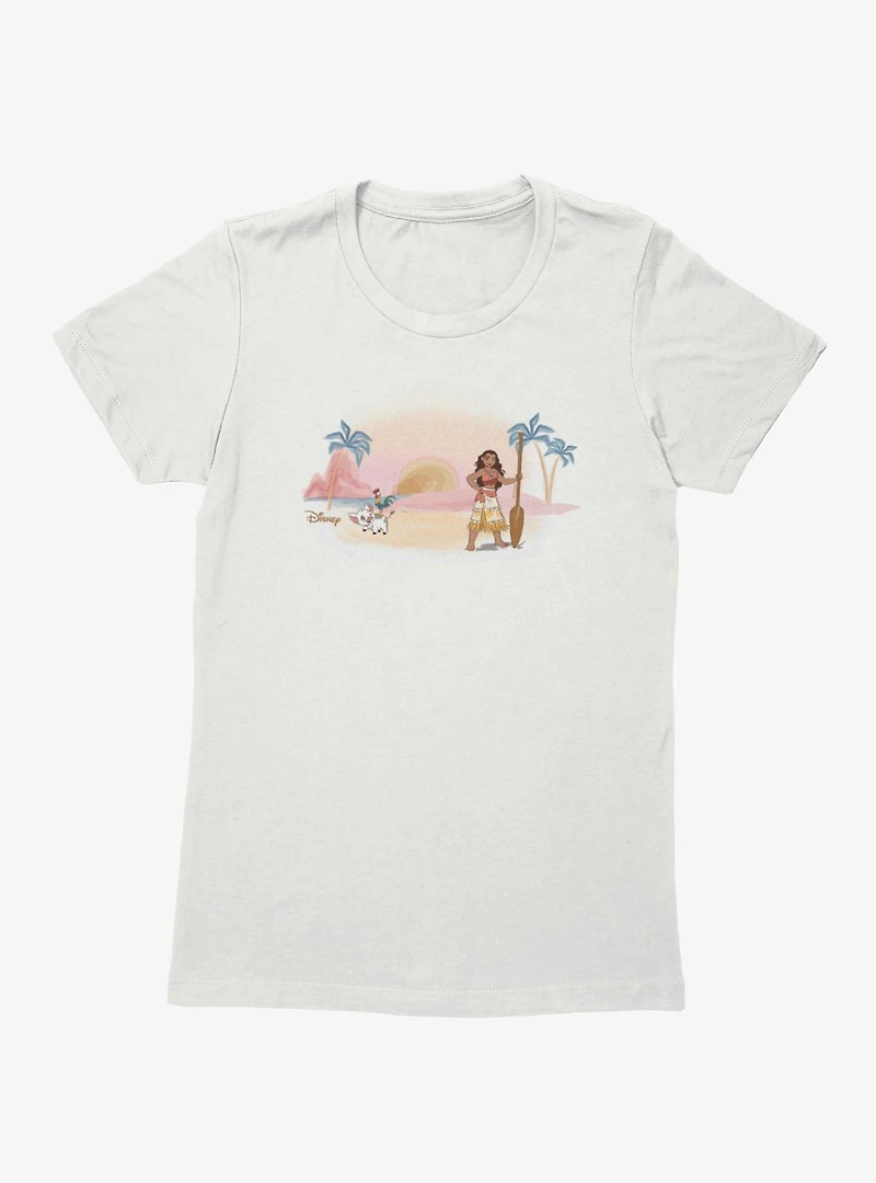 Disney Moana Beach Vibes Womens T-Shirt