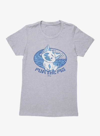 Disney Moana Pua The Pig Water Badge Womens T-Shirt