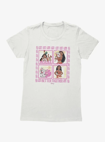 Disney Moana Better Together Square Panels Womens T-Shirt