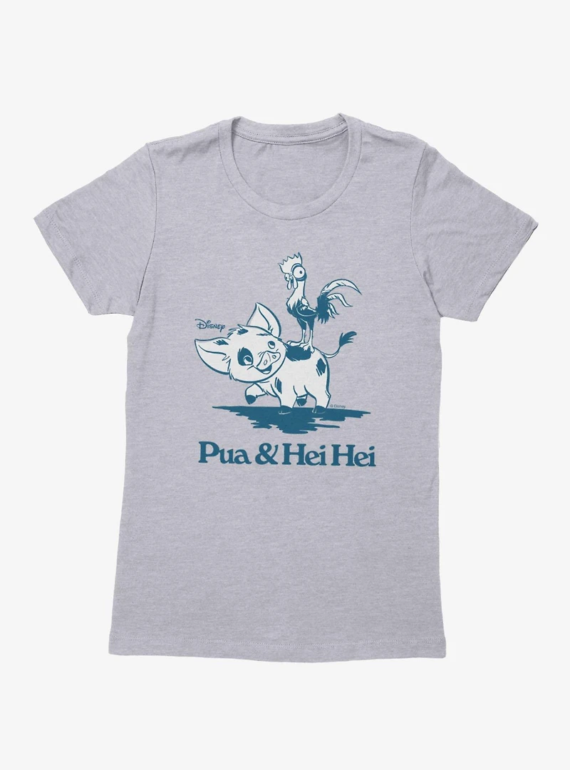 Disney Moana Pua & Hei Play Ride Womens T-Shirt