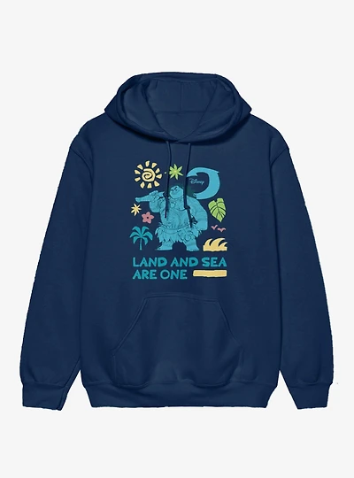 Disney Moana Land And Sea Are One Maui Hoodie