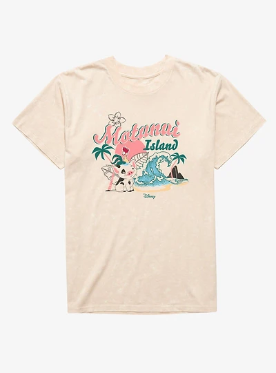 Disney Moana Matunui Island Hei & Pua Mineral Wash T-Shirt