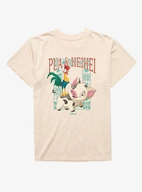 Disney Moana Pua & Hei Frame Mineral Wash T-Shirt