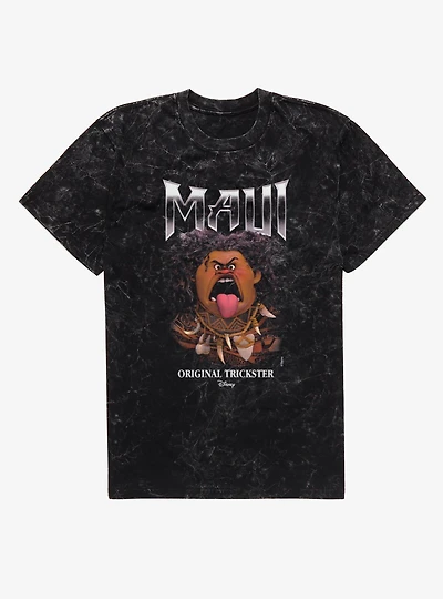 Disney Moana Original Trickster Maui Yell Mineral Wash T-Shirt