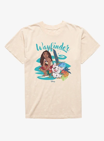 Disney Moana Wayfinder Waves Mineral Wash T-Shirt