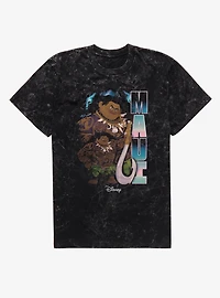Disney Moana Maui Hook Pose Mineral Wash T-Shirt