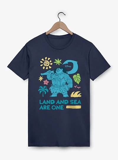 Disney Moana Land And Sea Are One Maui T-Shirt